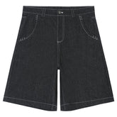 '90's New York' Contrast Stitch Denim Shorts Newgew